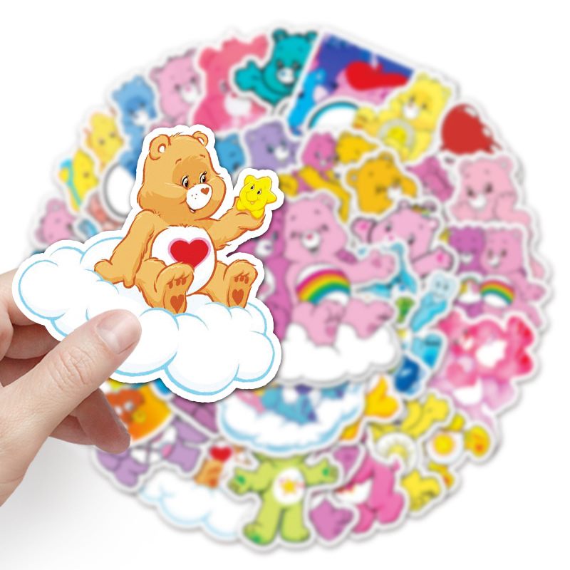 Care Bear STICKERS 50PCS - no repeat, sun/water proof