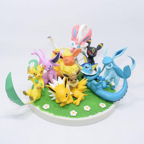 Pokemon Eevee family collectable figure set with box 17 x 12cm
