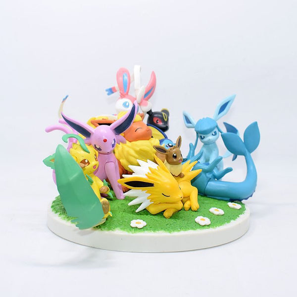 Pokemon Eevee family collectable figure set with box 17 x 12cm