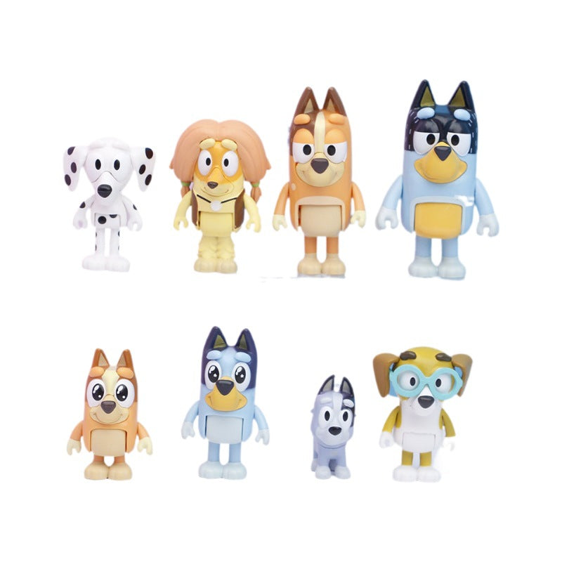 Bluey Family and Friends 2.5 inch Action Figure Set, 8 Pieces - New set