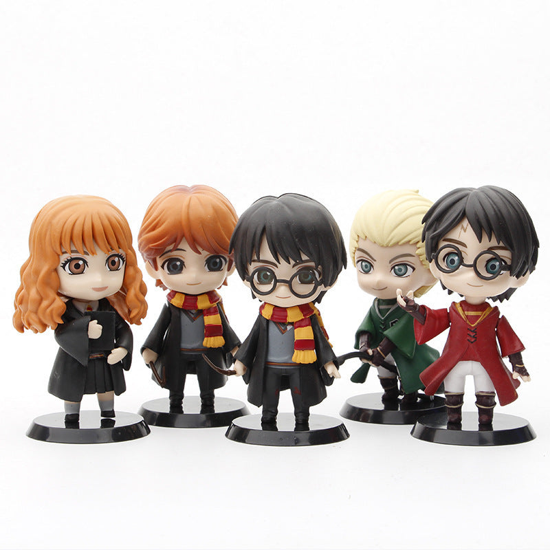 5pcs Harry potter Movie - cake topper Decoration Doll (Harry, Hermione, Ron)
