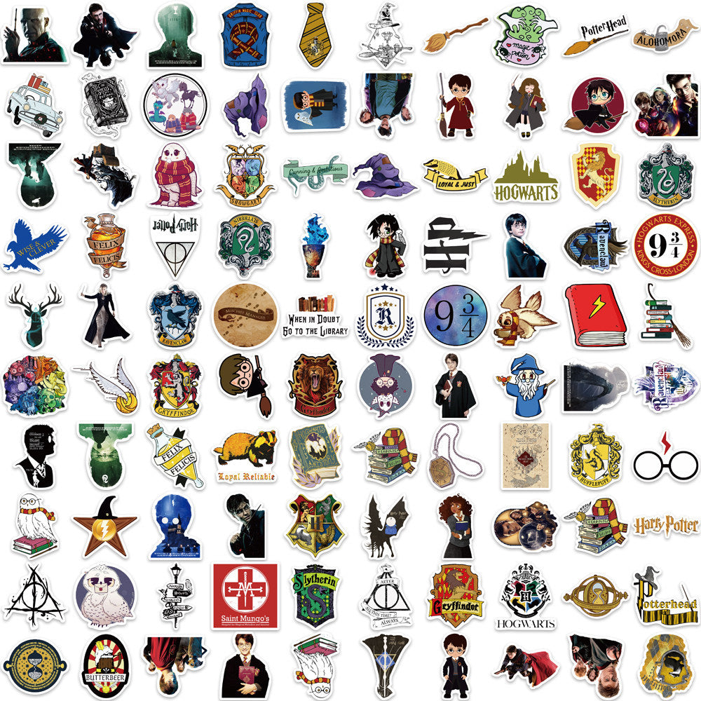 Harry potter Stickers STICKERS 100PCS - no repeat, sun/water proof
