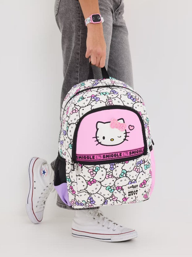 Smiggle Hello Kitty Classic Backpack – 3 Compartment School & Laptop Bag