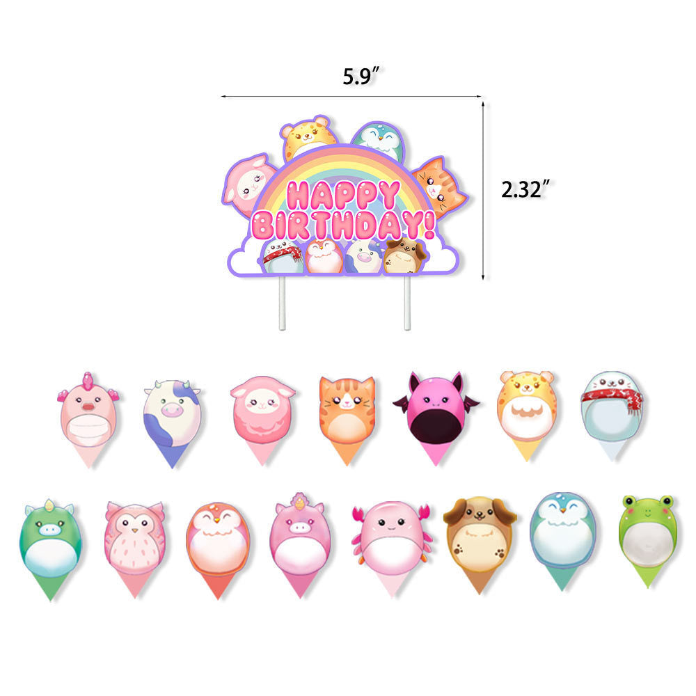 Squishmallows Party Supplies for Kids’ Birthday Party decorations Banner Balloon Set