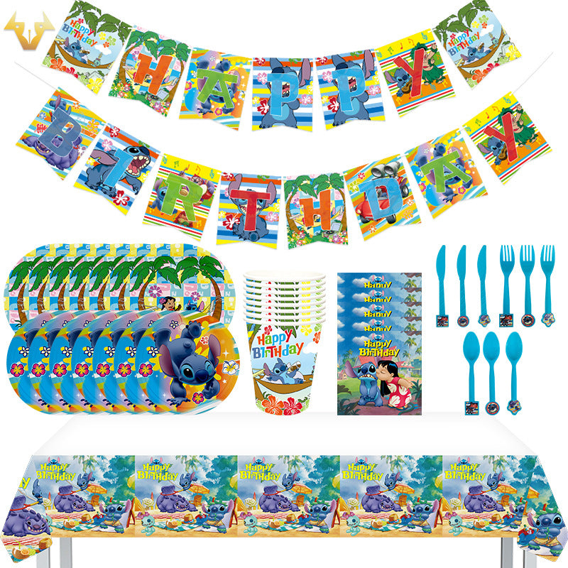Stitch Party Tableware Set – 9-in-1 Party Kit party ware