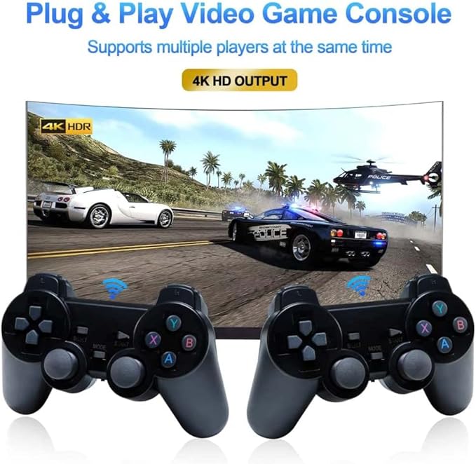 X2 Plus Game Stick Retro Console with 256gb,Built in 42000 games with Dual 2.4G Wireless Controllers
