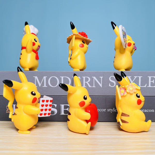 Pokemon figures Pikachu Cake figure set of 6