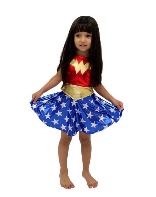 Wonder Woman Children Costume + 4pcs Set