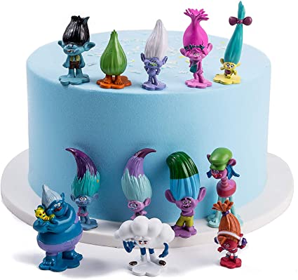 12 Pcs Troll Toys, Mini Trolls Figures Collectable Doll, Trolls Action Figures