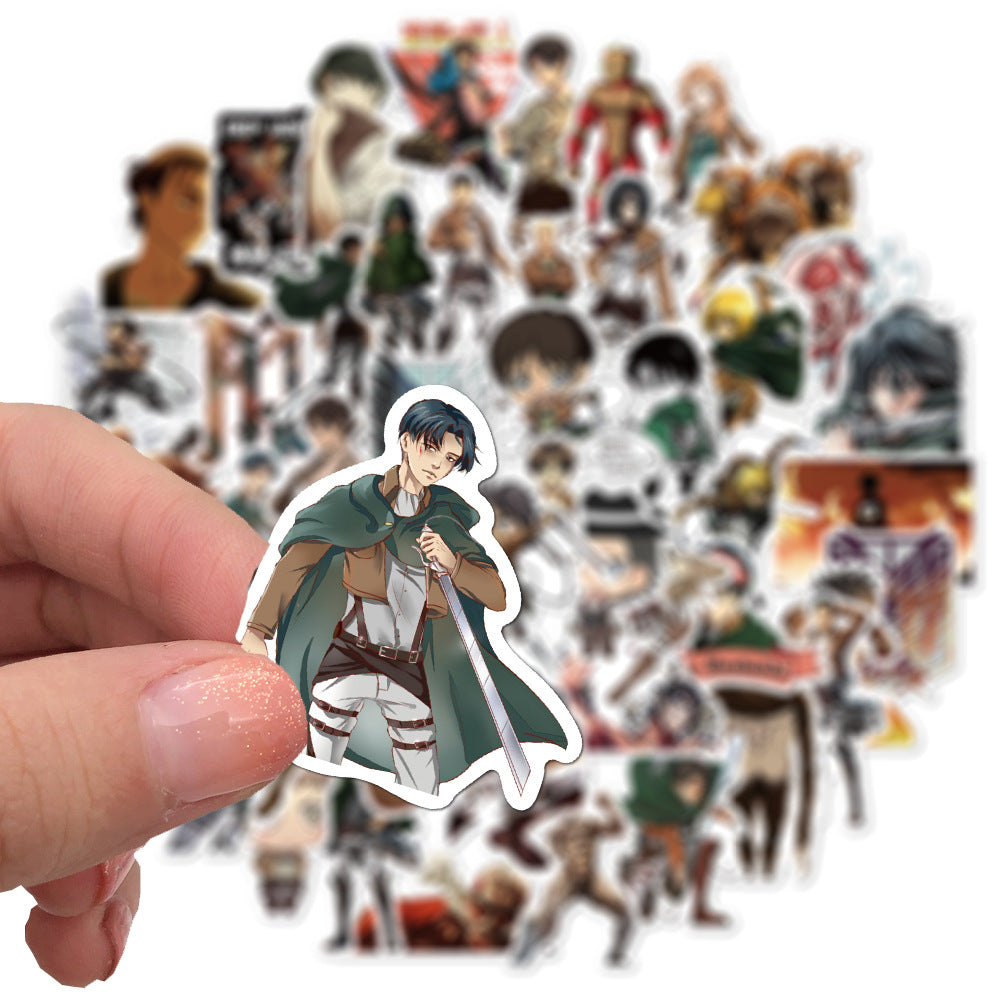 Attack on titan STICKERS 50PCS - no repeat, sun/water proof