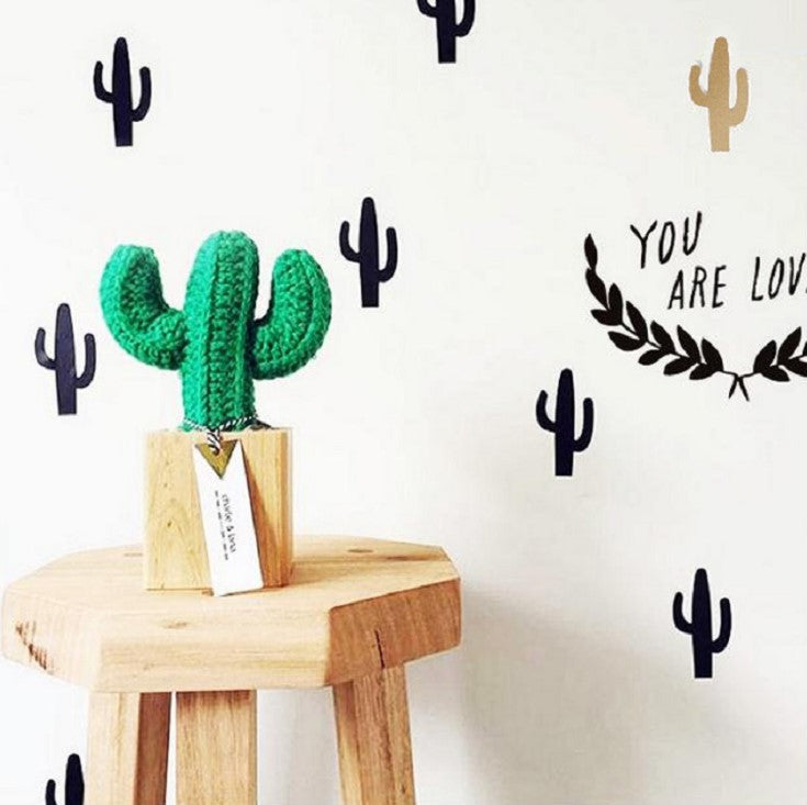 HOT! Cactus wall decor stickers set of 30pcs