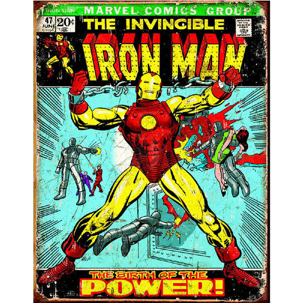 Iron Man No. 47 Marvel Comics Cover Metal Sign