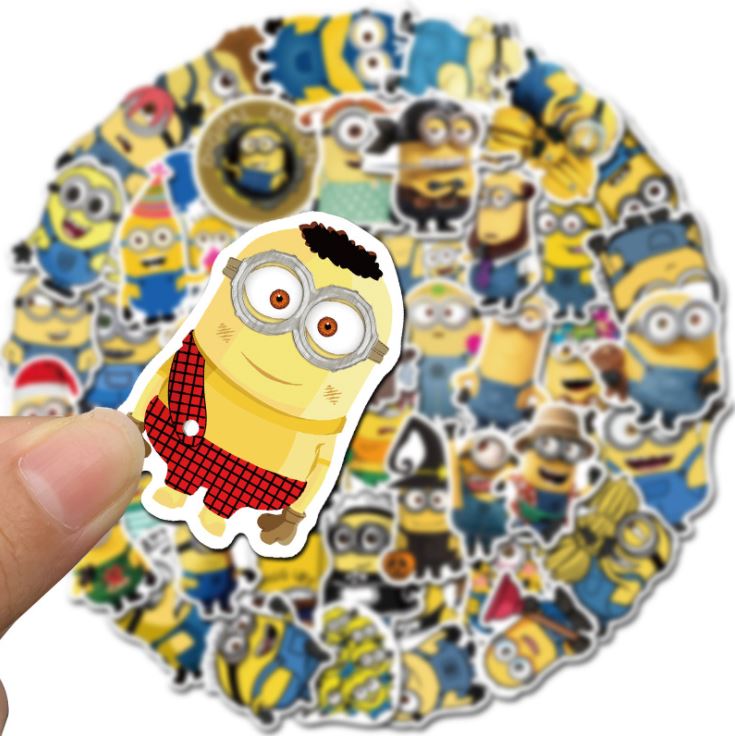 Minions STICKERS 50PCS - no repeat, sun/water proof