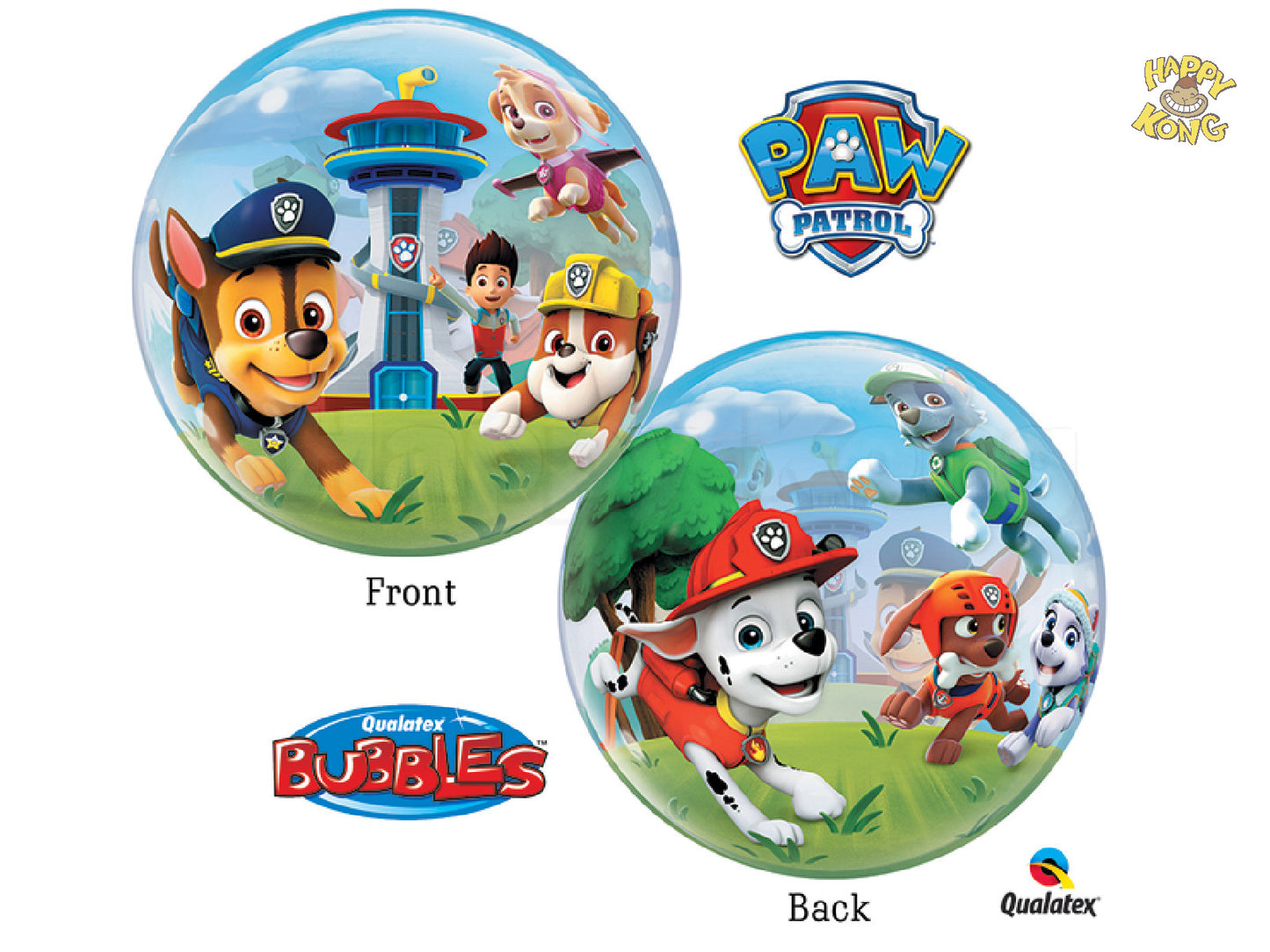 Paw Patrol 22" Qualatex Bubble Balloon (Double Side)
