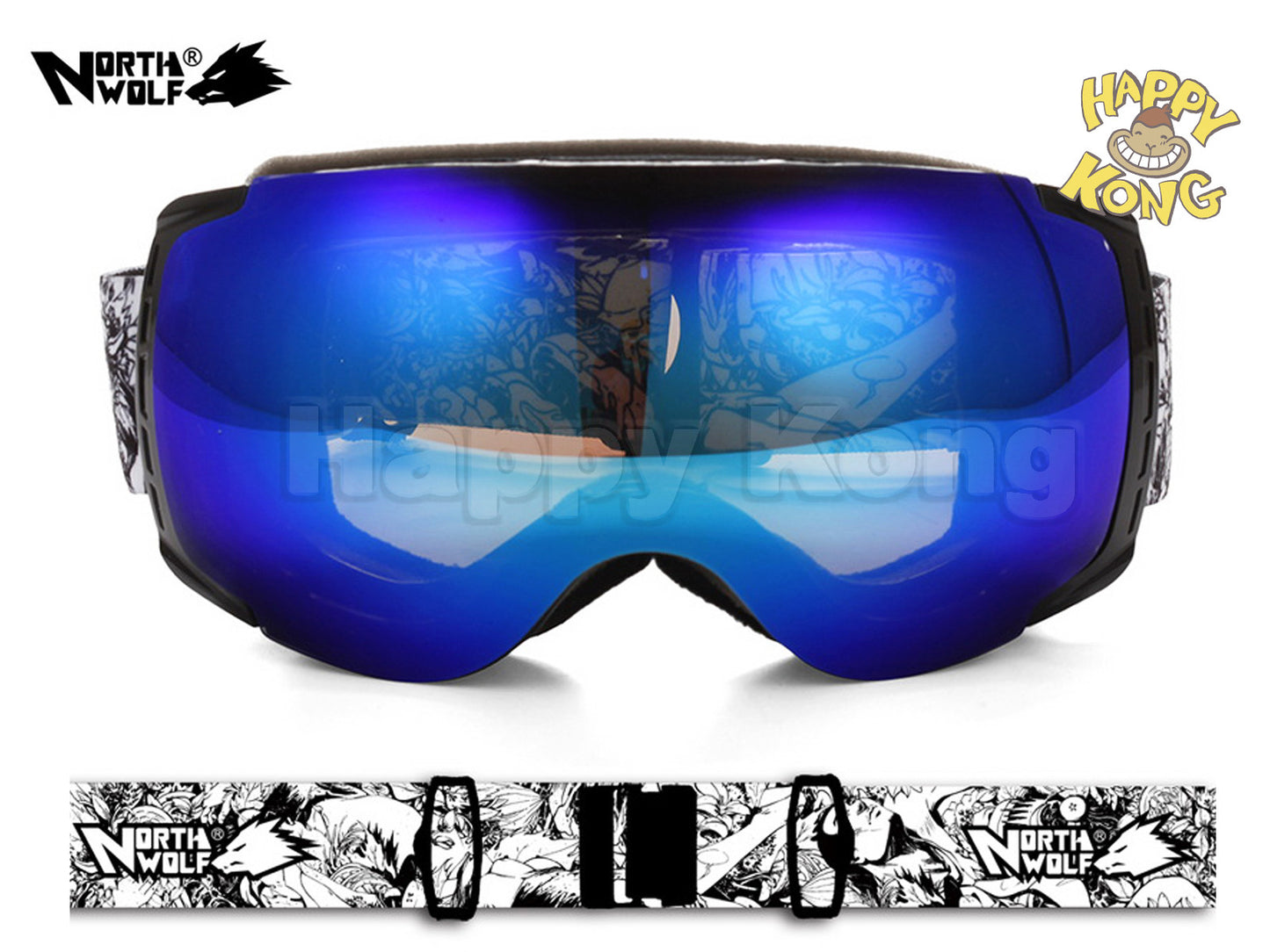 North Wolf Frameless Snow / Ski Goggles ( Phantom )
