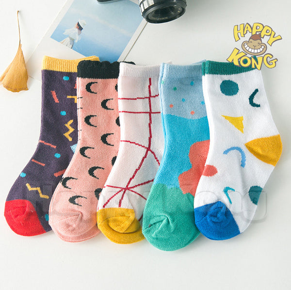 Kids unique pattern Colorful happy socks