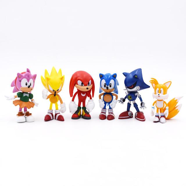 Sonic the Hedgehog 6 pcs Figures in a Gift box Toy, Cake Topper