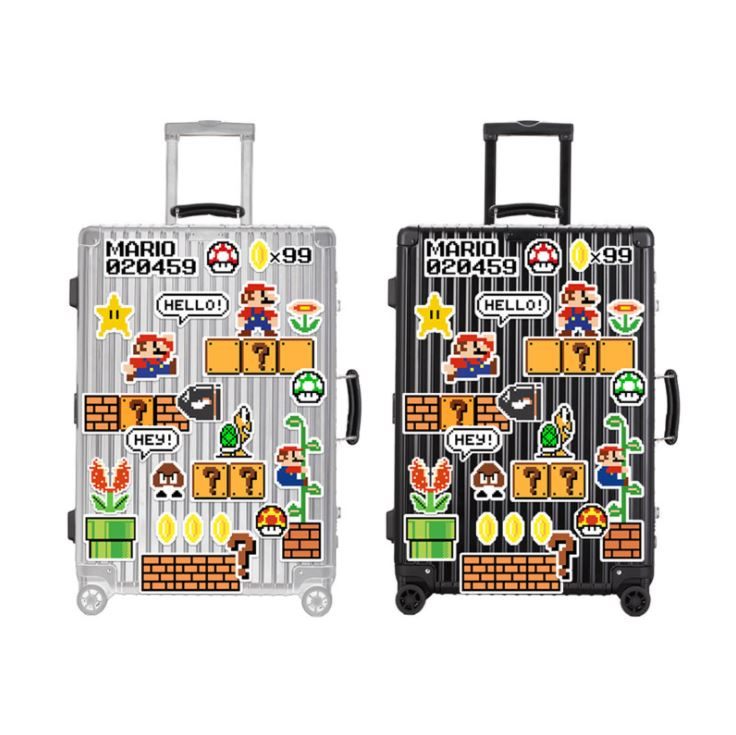 Nintendo Super Mario bros STICKERS 29PCS - no repeat, sun/water proof