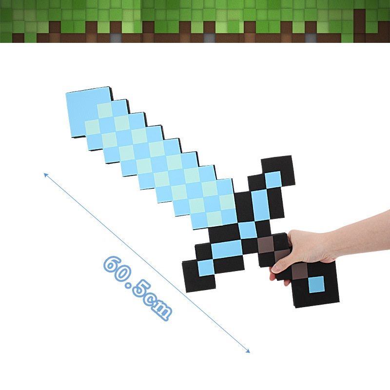 Minecraft Foam Sword Pixel Sword Toys 60cm Happy Kong NZ minecraft-foam-sword-pixel-sword-toys-60cm-happy-kong-nz