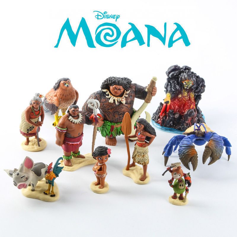 Moana - figures play set - cake decoration cake figures 10pcs