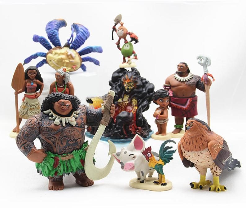 Moana - figures play set - cake decoration cake figures 10pcs