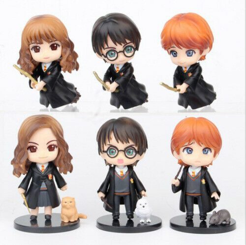 6pcs Harry potter Movie - cake topper Decoration Doll (Harry, Hermione, Ron)