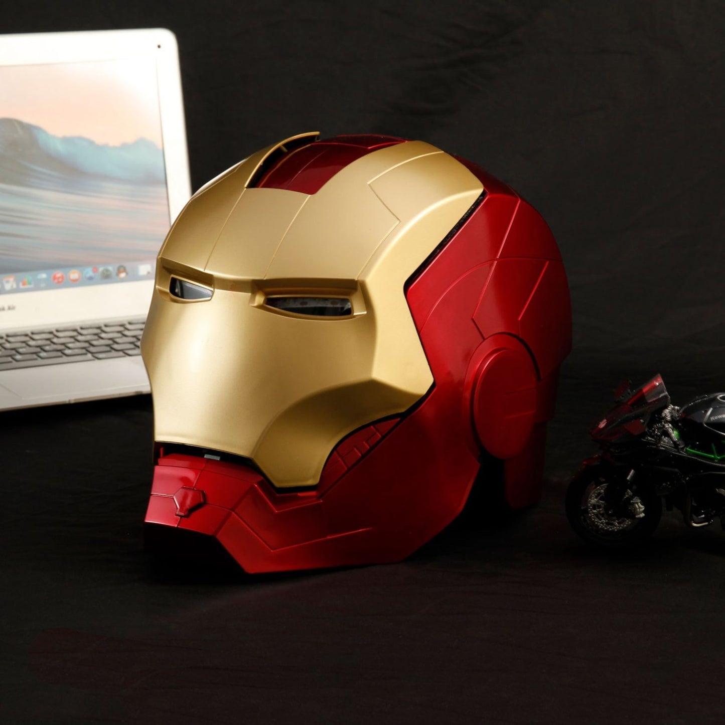 Iron Man MK5 Helmet – Voice & Touch Control LED Eyes + Voice Playback
