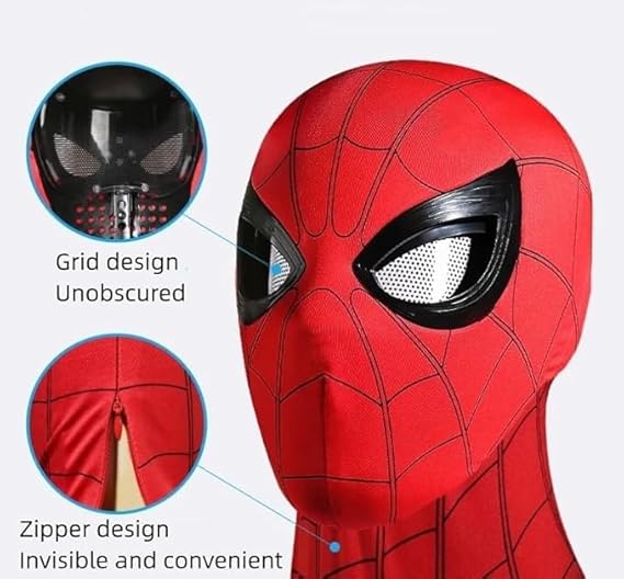 Spider-Man Mask – Touch Sensor LED Light-Up Eyes with Mechanical Eye Movement