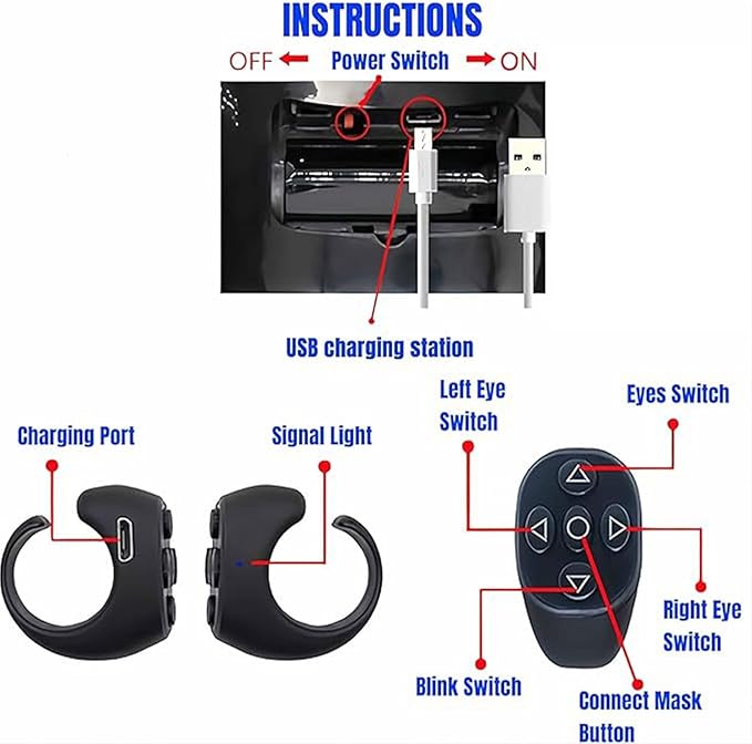 Spider-Man Mask – Touch Sensor LED Light-Up Eyes with Mechanical Eye Movement with remote