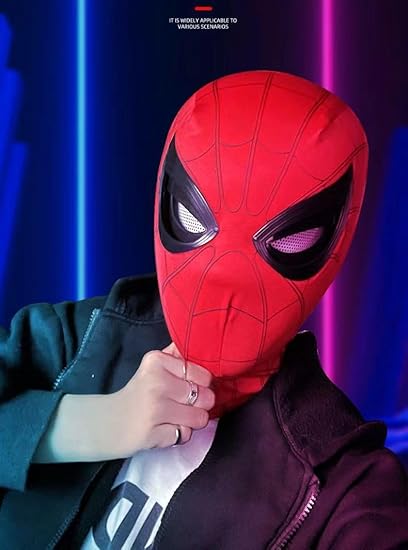 Spider-Man Mask – Touch Sensor LED Light-Up Eyes with Mechanical Eye Movement
