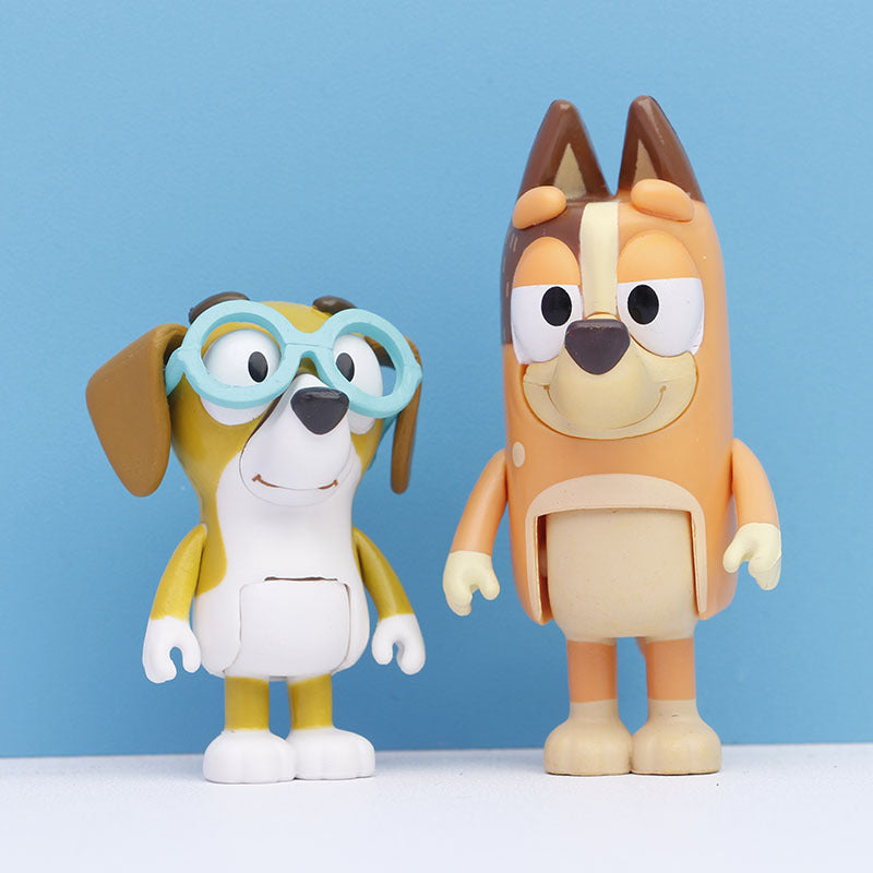 Bluey Family and Friends 2.5 inch Action Figure Set, 8 Pieces - New set