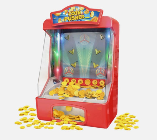 Electronic Coin Pusher Machine with Lights & Sound