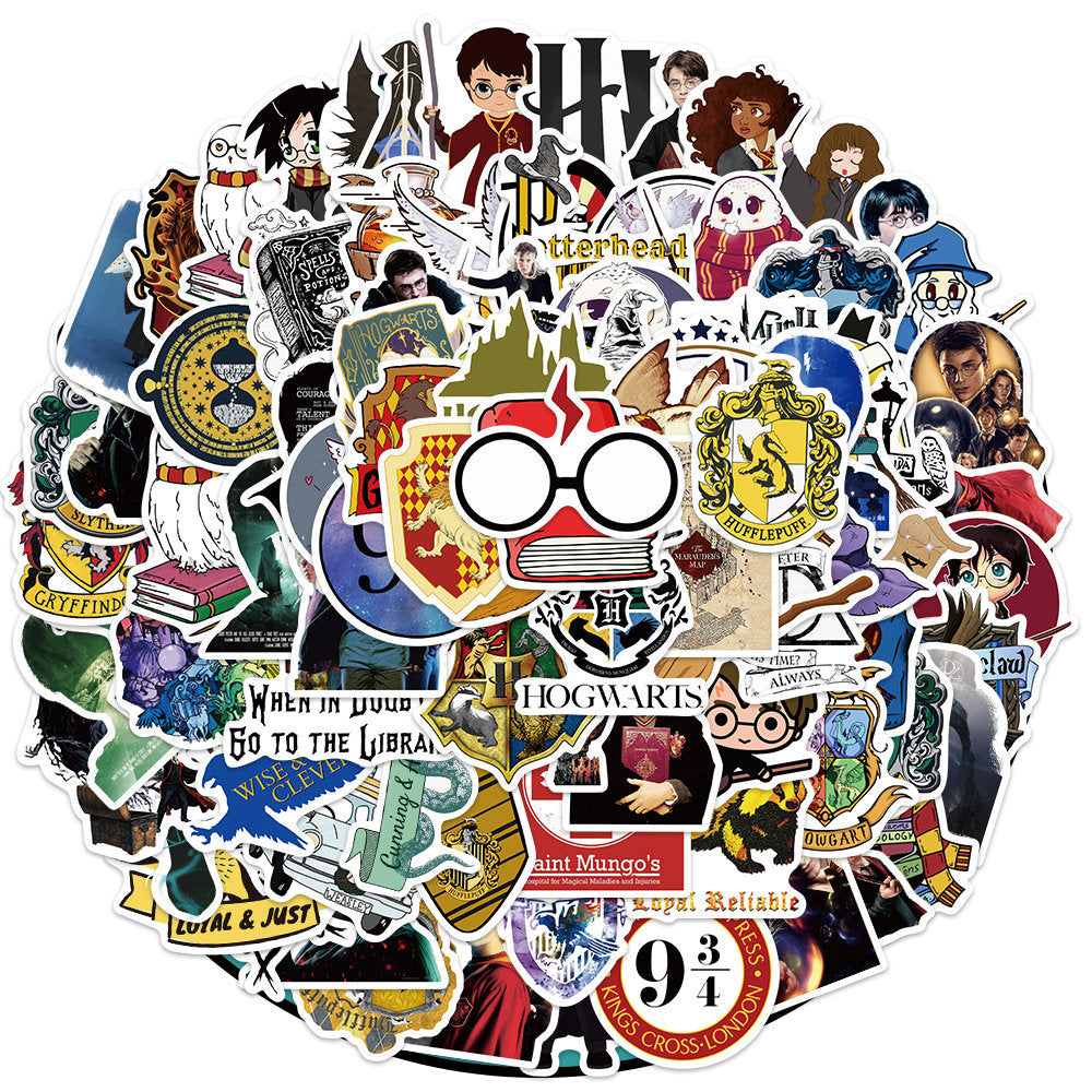 Harry potter Stickers STICKERS 100PCS - no repeat, sun/water proof