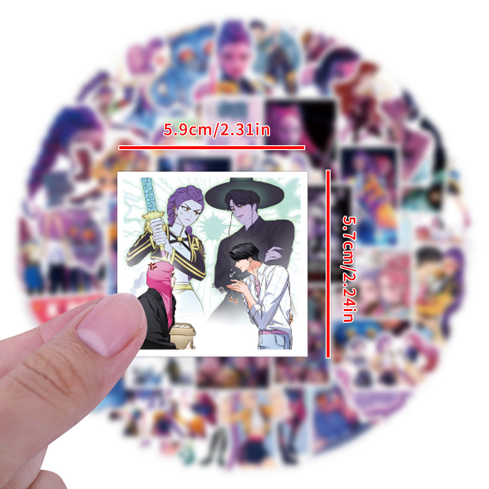 55PCS K-pop Demon Hunter Stickers – Waterproof & Sunproof Vinyl Decals