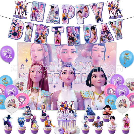 K-POP Demon Hunter Party Decoration Set – Full Party Pack