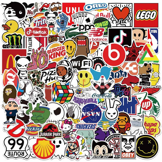 Brand Iconic Logo STICKERS 101PCS - no repeat, sun/water proof