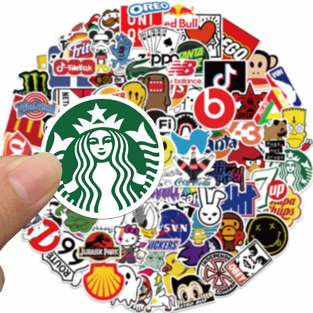 Brand Iconic Logo STICKERS 101PCS - no repeat, sun/water proof