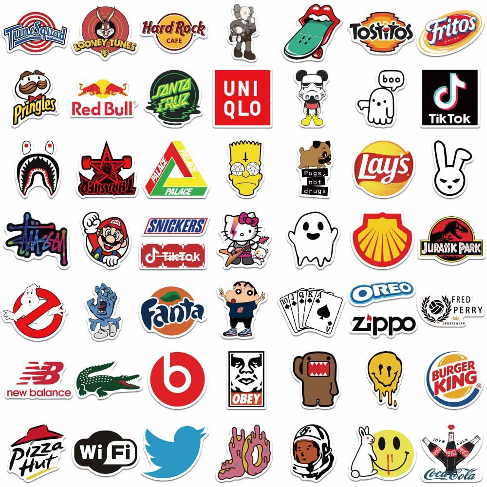 Brand Iconic Logo STICKERS 101PCS - no repeat, sun/water proof