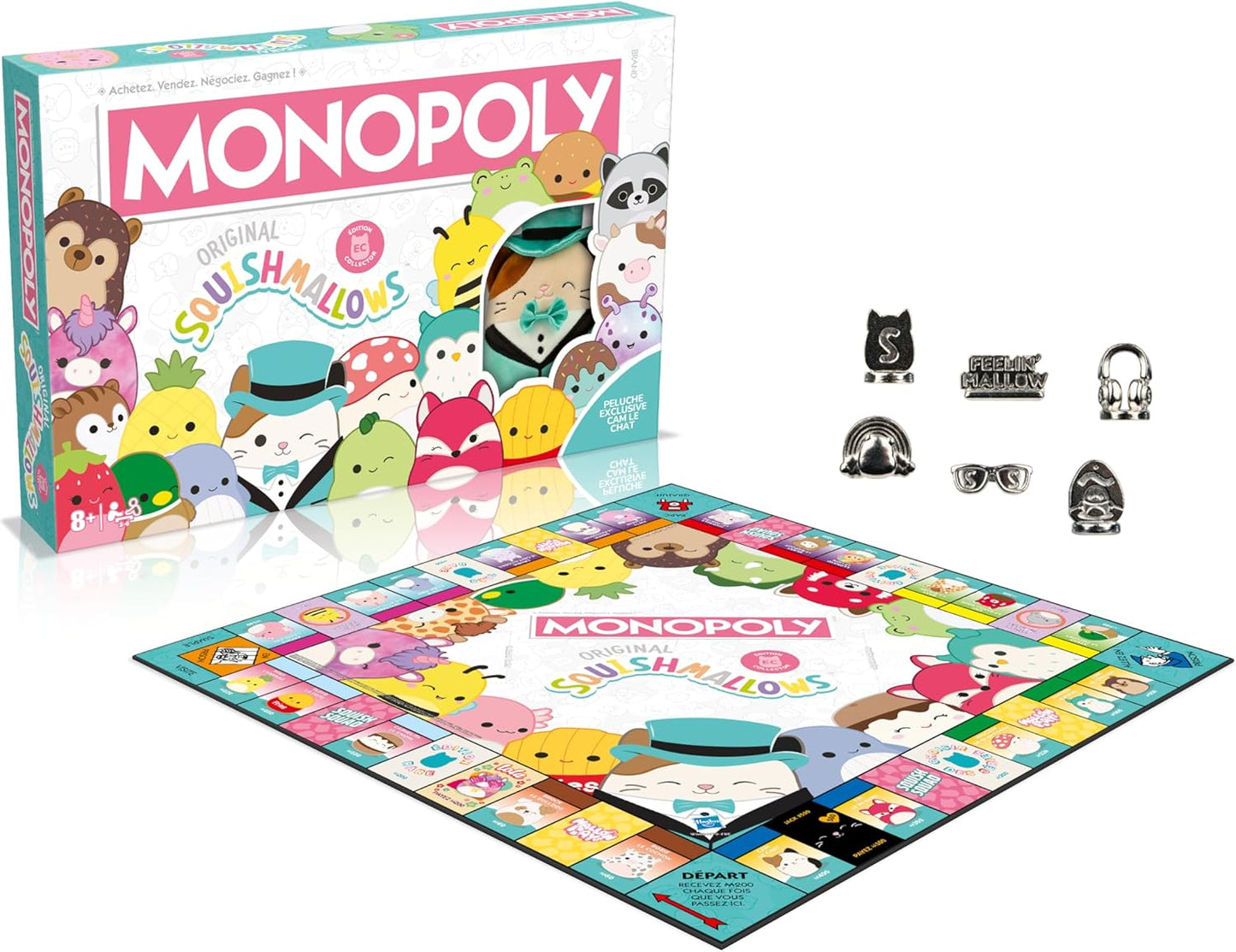 Squishmallows Monopoly Board Game –  Classic Game Featuring Your Favorite Squishmallows