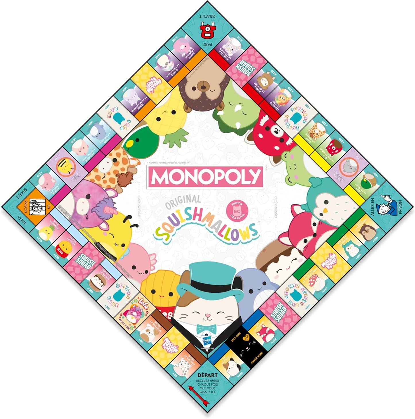 Squishmallows Monopoly Board Game –  Classic Game Featuring Your Favorite Squishmallows