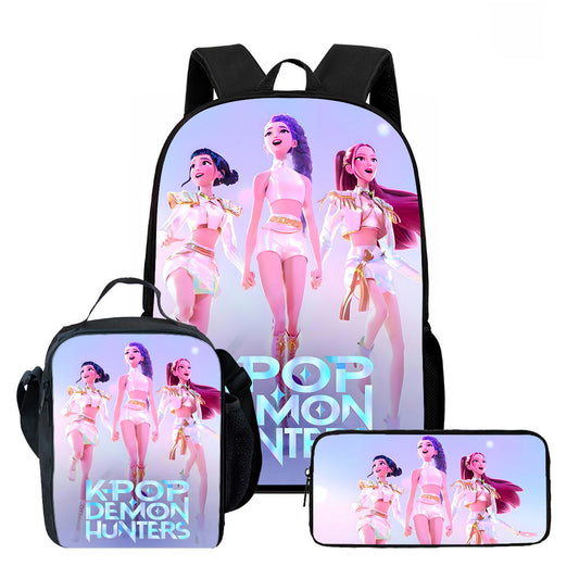 K-pop Demon Hunters 3-Piece Set: Backpack, Lunch Bag, and Pencil Case