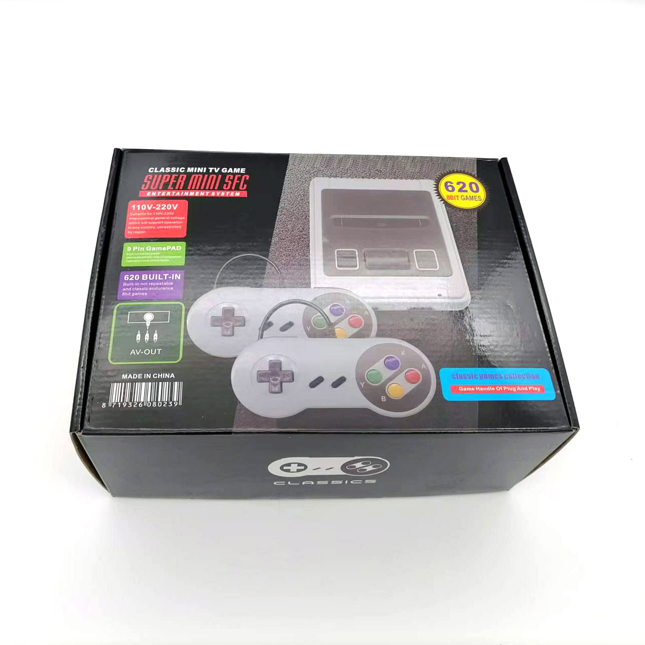 620-in-1 Retro 8-Bit TV Game Console Arcade Plug Play – New