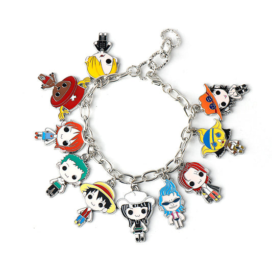 One Piece Anime manga Multi Character Charm Bracelet