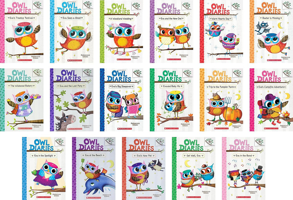 –　Set　Kong　Seventeen　Branches　(Books　Books　1-17)　Happy　Collection　Paper　Diaries　Owl　NZ
