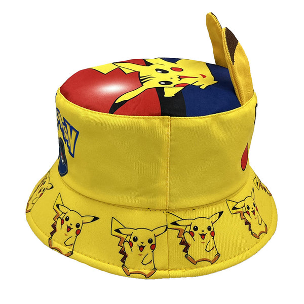 Pokemon Pikachu Yellow Bucket hat Fisherman hat