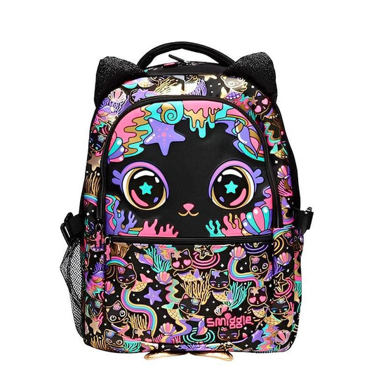 Smiggle Eclipse Classic Attach Cat Backpack – 3 Compartment School Bag