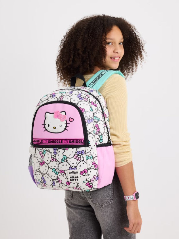 Smiggle Hello Kitty Classic Backpack – 3 Compartment School & Laptop Bag