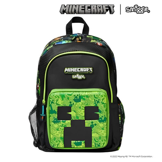 Smiggle Minecraft Classic Backpack – 3 Compartment School Bag