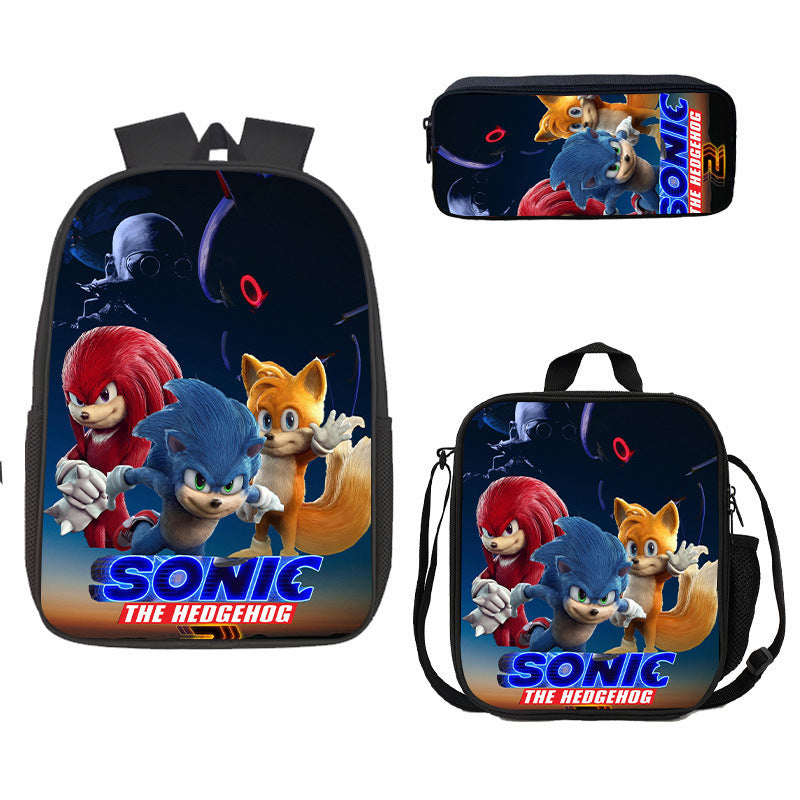 Sonic the Hedgehog 3-Piece Set: Backpack, Lunch Bag, and Pencil Case