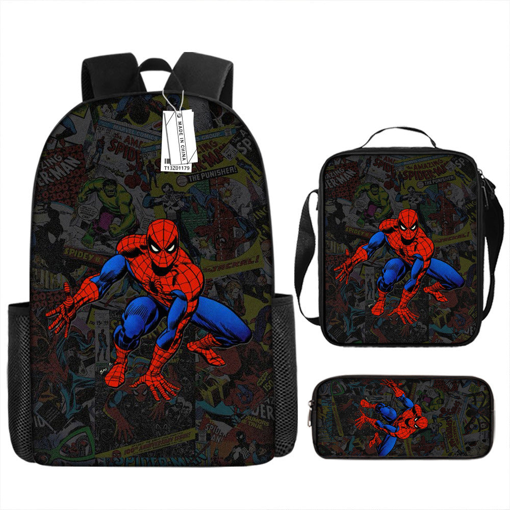 Spiderman Retro comic style 3-Piece Set: Backpack, Lunch Bag, and Pencil Case